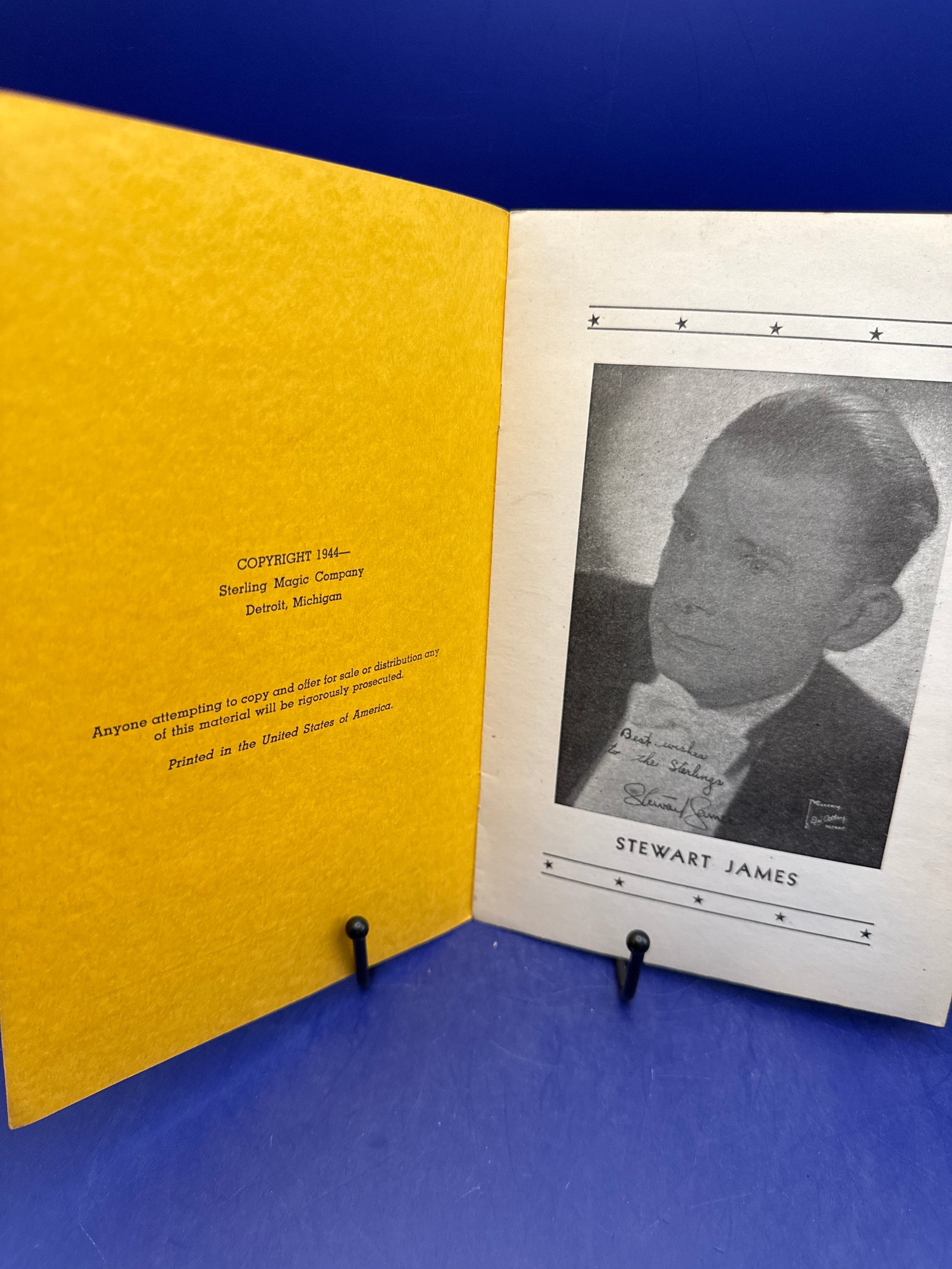Jamesosophy (Number 1) by Stewart James published by Sterling Magic Co. 1945 ESTATE