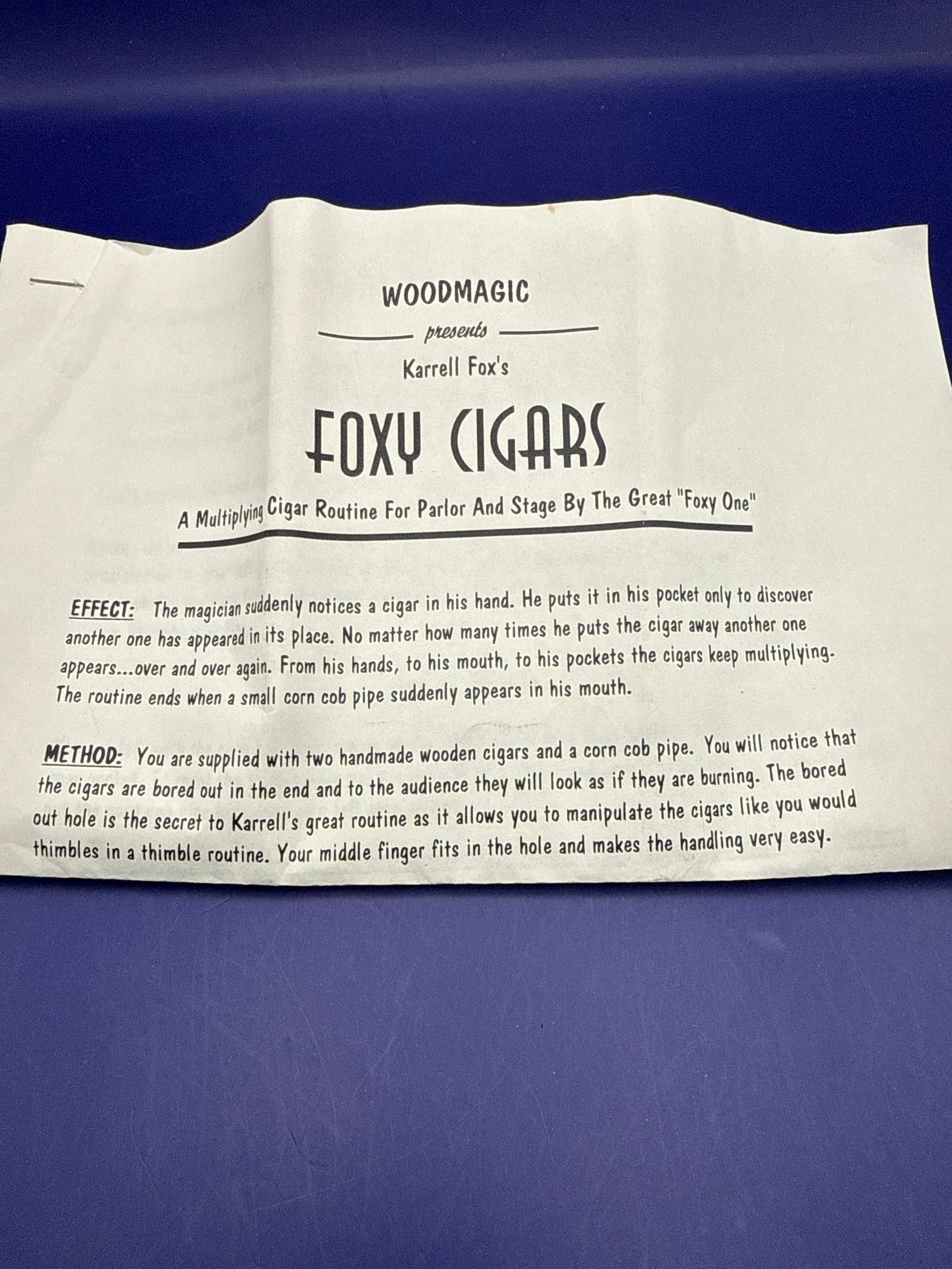 Karrell Fox’s Foxy Cigars. by Woodmagic Studio (Howard Hale), c 1990s ESTATE