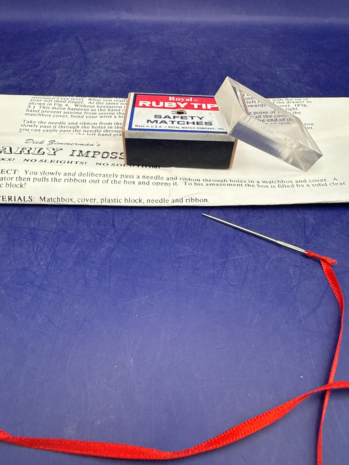 Clearly Impossible by Dick Zimmerman -Close up magic trick-penetration-ESTATE