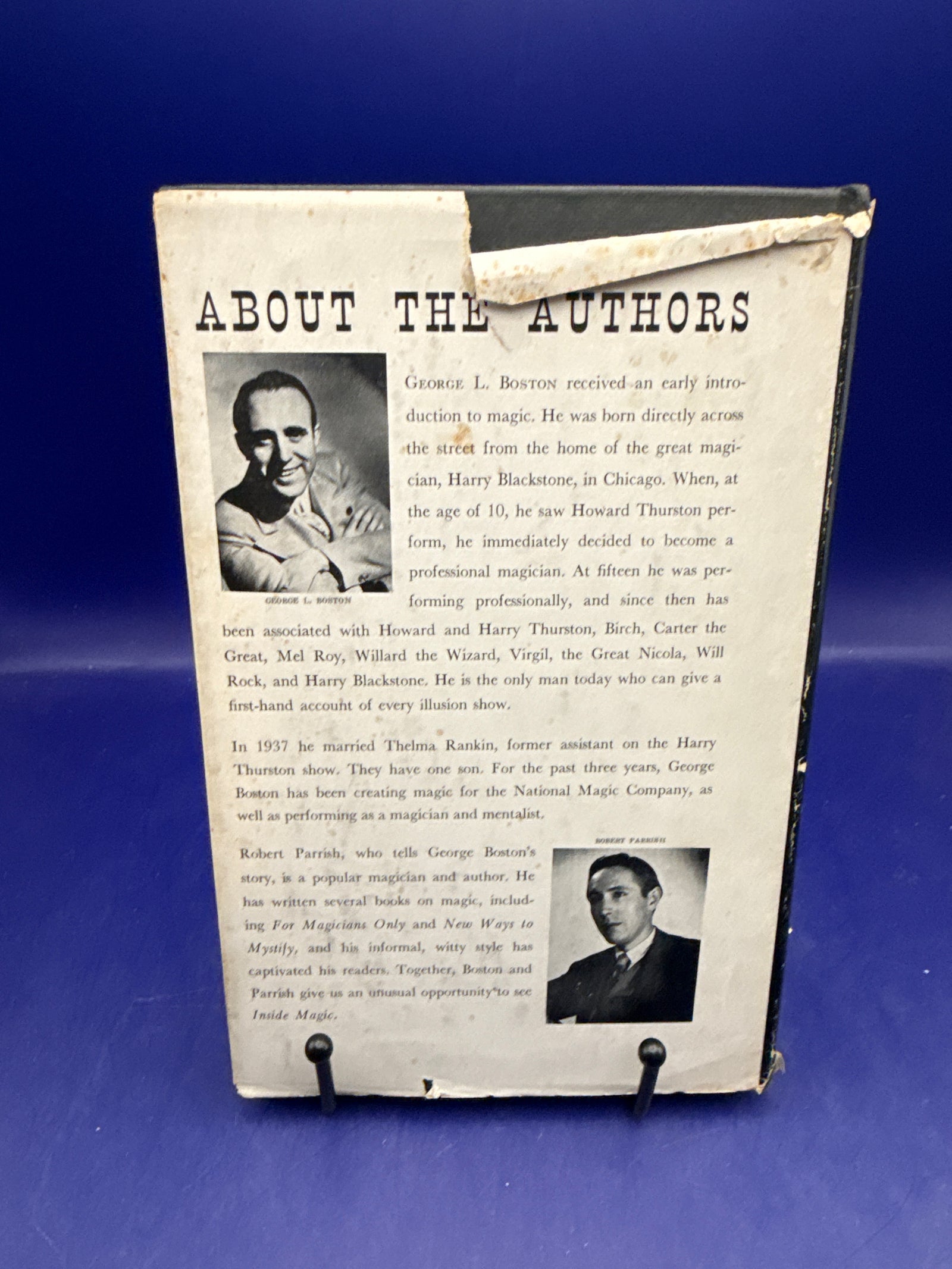 Inside Magic by George Boston & Robert Parrish 1947 HC 1st ed ESTATE