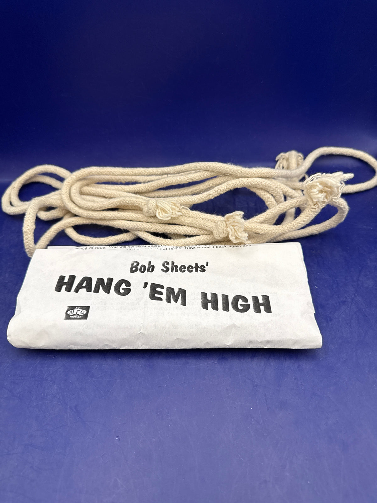 Hang Em High by Bob Sheets vintage with instructions and rope