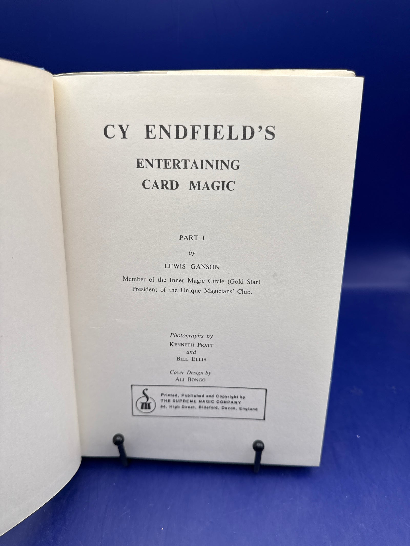 Cy Endfield's Entertaining Card Magic Part 1 by Lewis Ganson Supreme Magic 1983