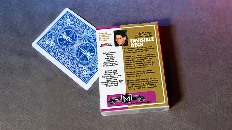 Invisible Deck - Bicycle Poker  - Instructions by Daryl - Murphy’s Magic