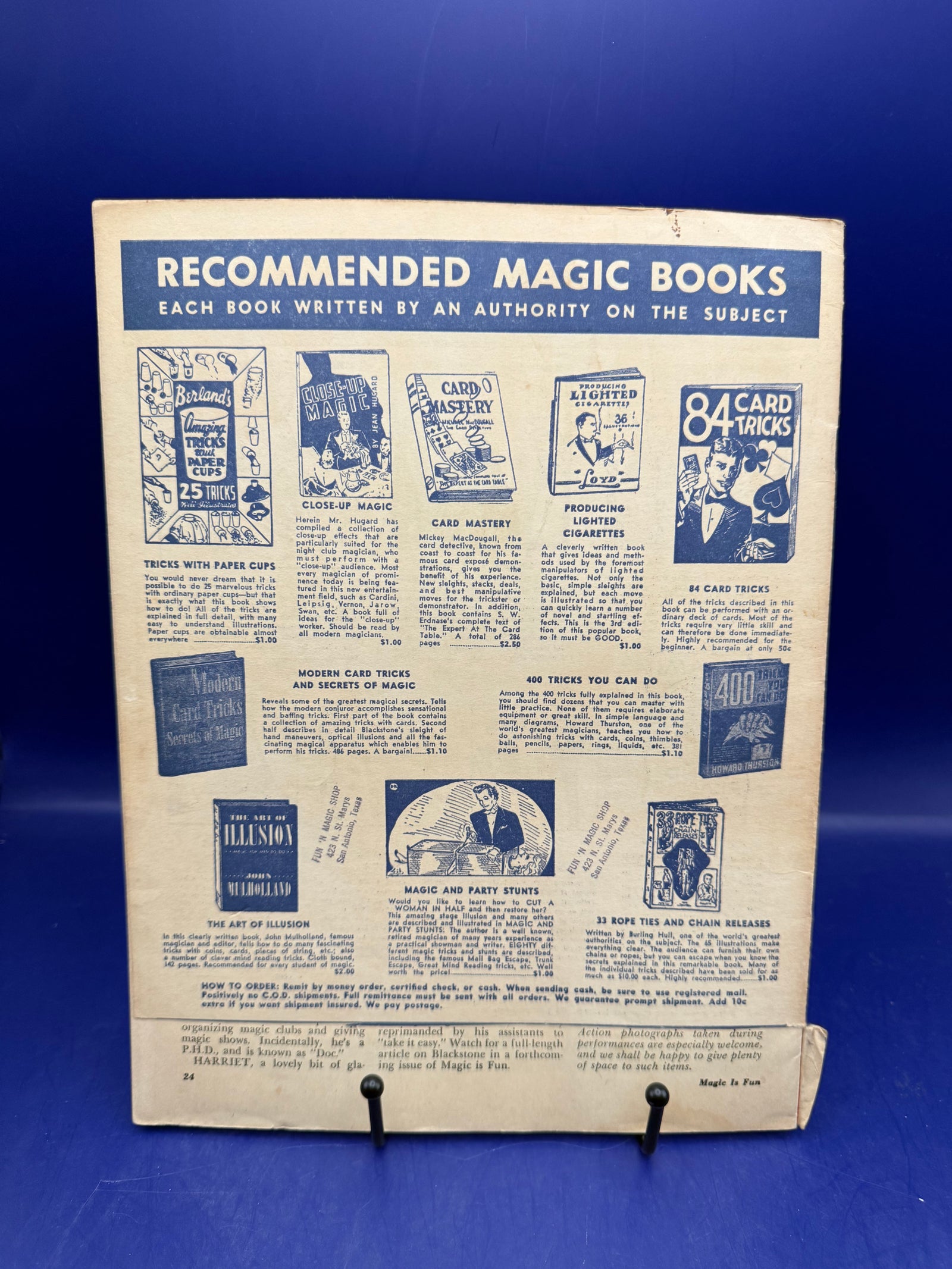 Magic is Fun - Issue #1 Independent Magazine for Amateur Magicians 1946 March-April