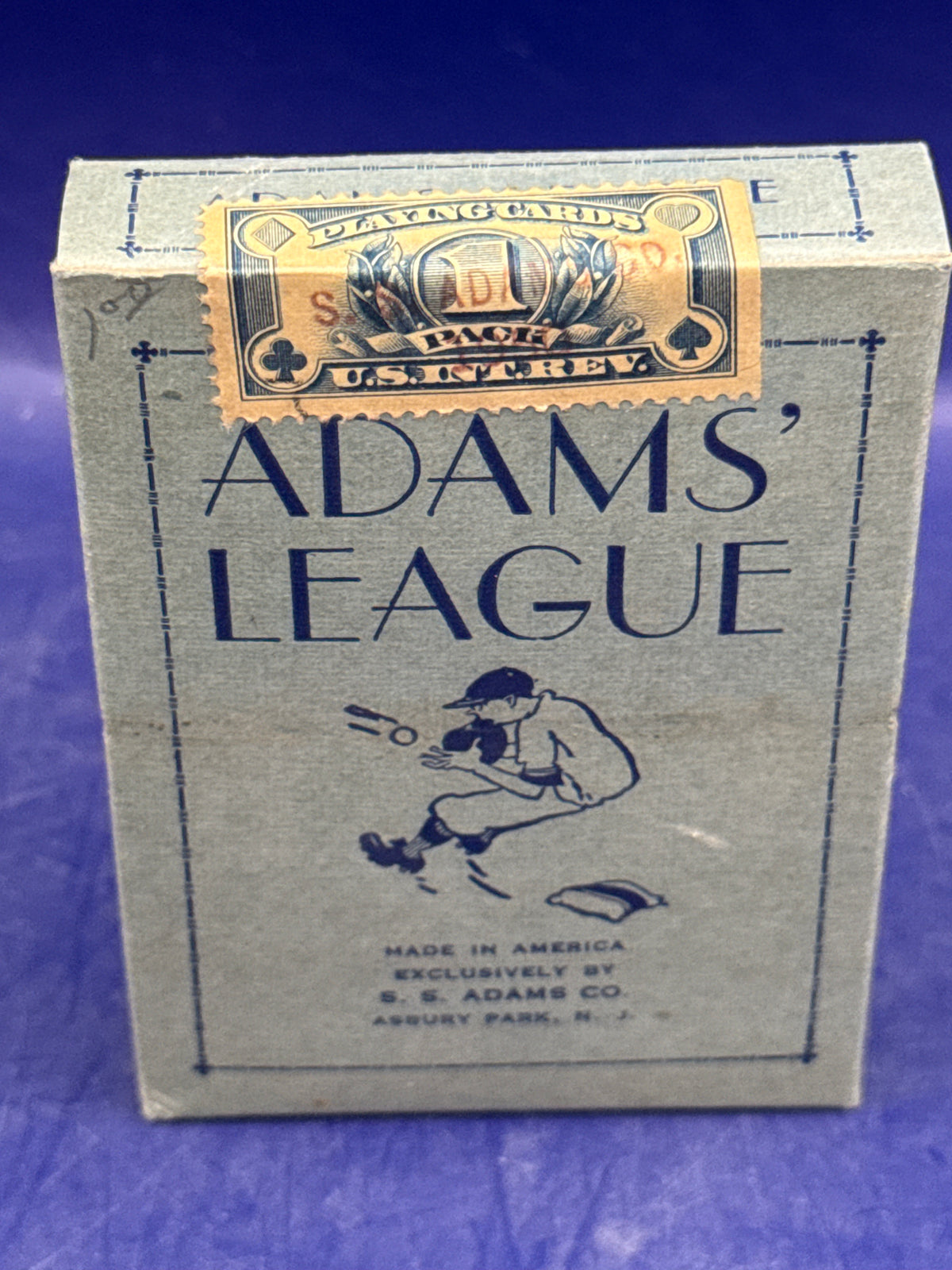 1950s Adams' League Playing Cards – Baseball Trick Deck-Original Instructions-sealed