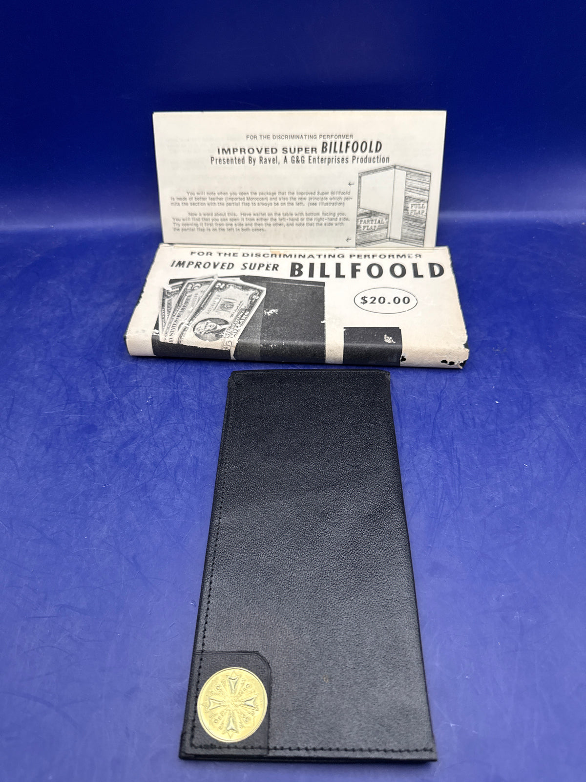 Improved Super Billfoold by Ravel (A G&G Enterprises Production) – Vintage Leather Magic Wallet Utility