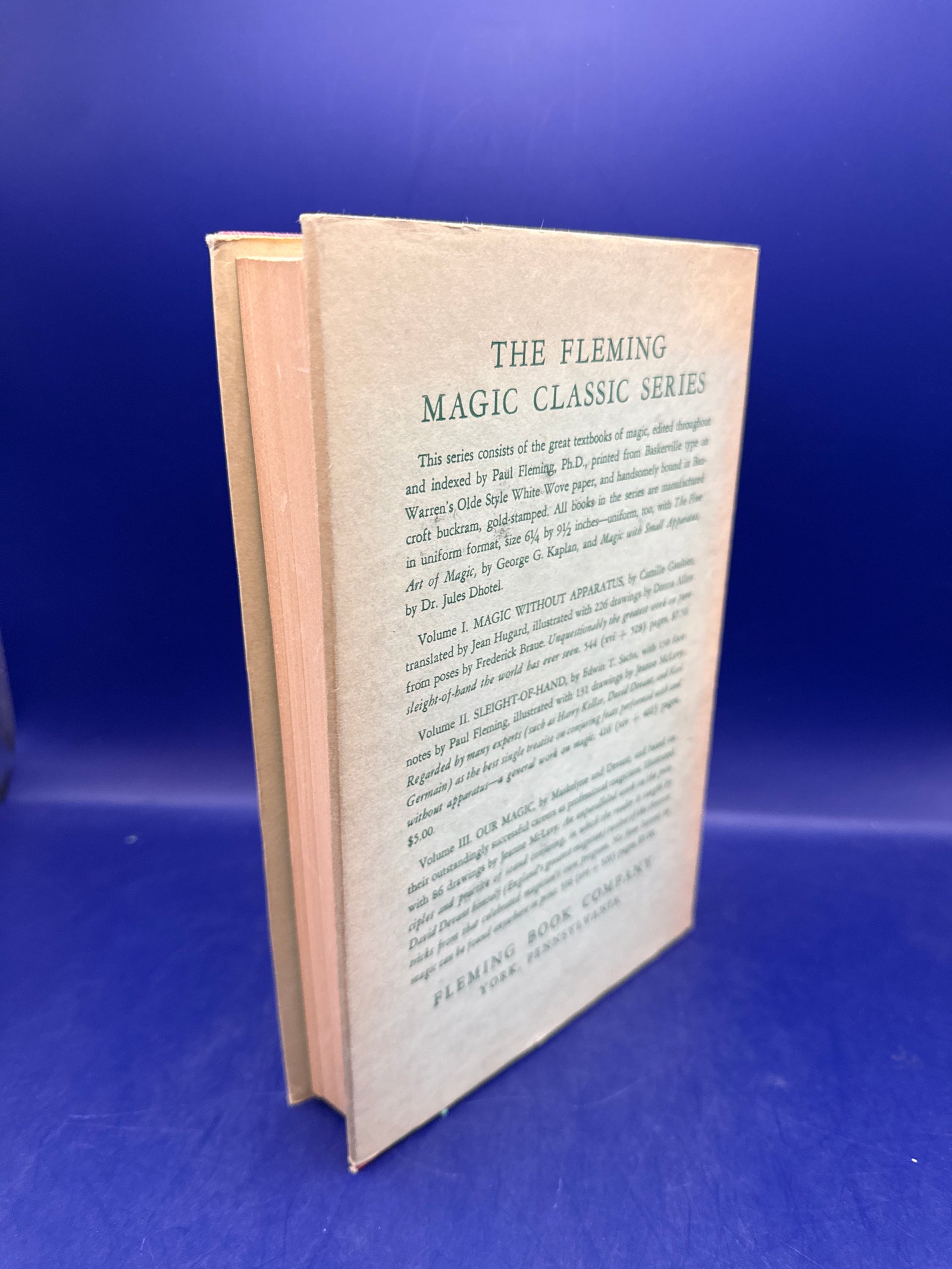 The Fine Art of Magic by George G. Kaplan - 1st Ed - ESTATE