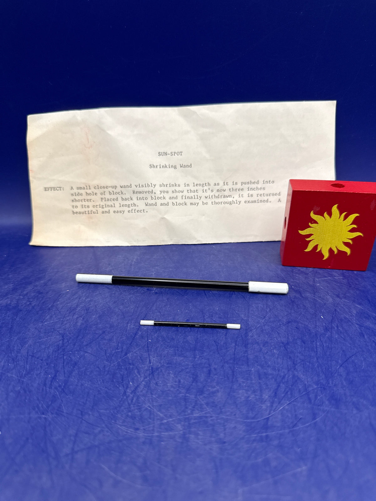 Sun-Spot Shrinking Wand - Rare Vintage Close-up Magic trick ESTATE
