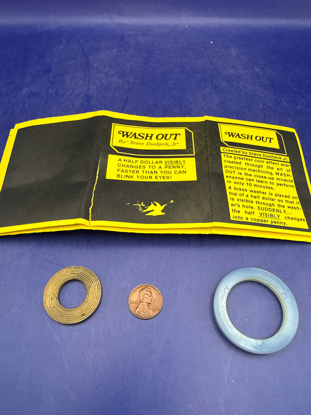 Steve Dusheck & Sterling Magic Wash-Out coin Magic - 1977 original instructions- ESTATE