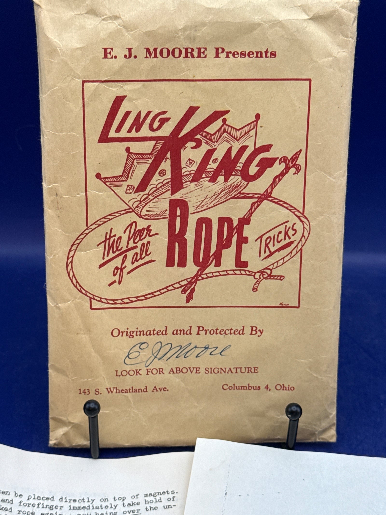 Ling-King Rope - original linking ropes by EJ Moore Signed c1950’s - ESTATE