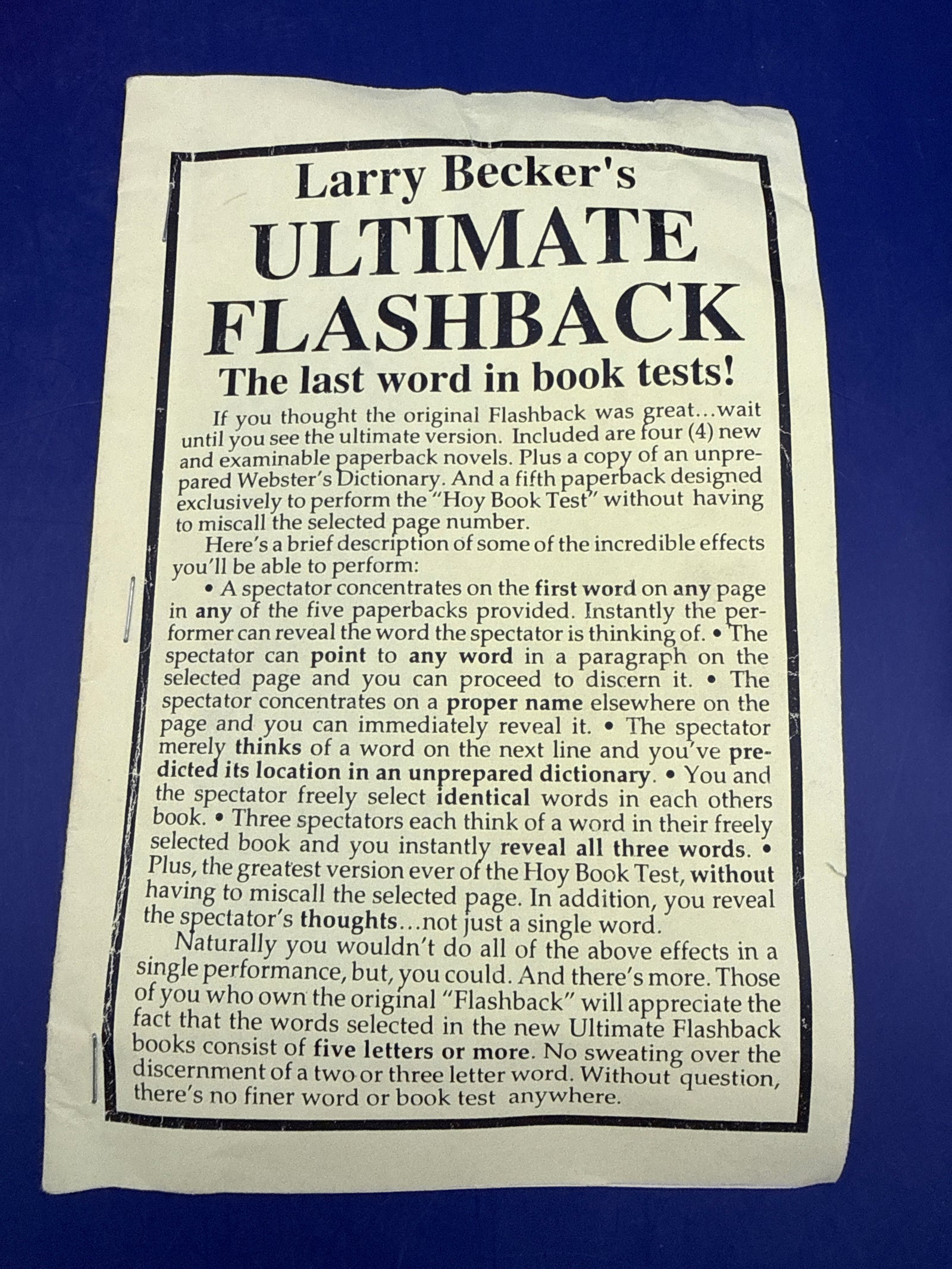 Larry Becker’s Ultimate Flashback