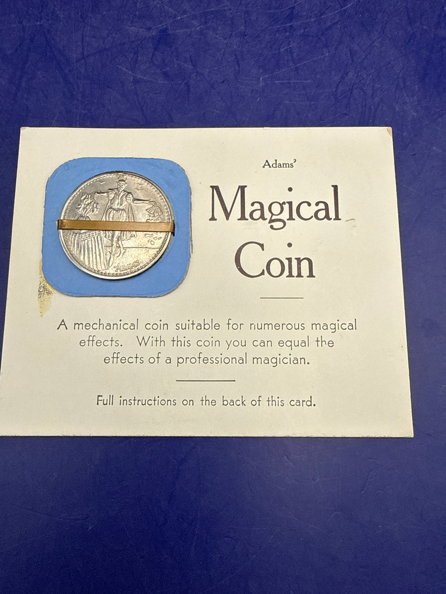 Vintage S.S. Adams Magical Coin Trick - Original Carded Hook Coin Trick Prop
