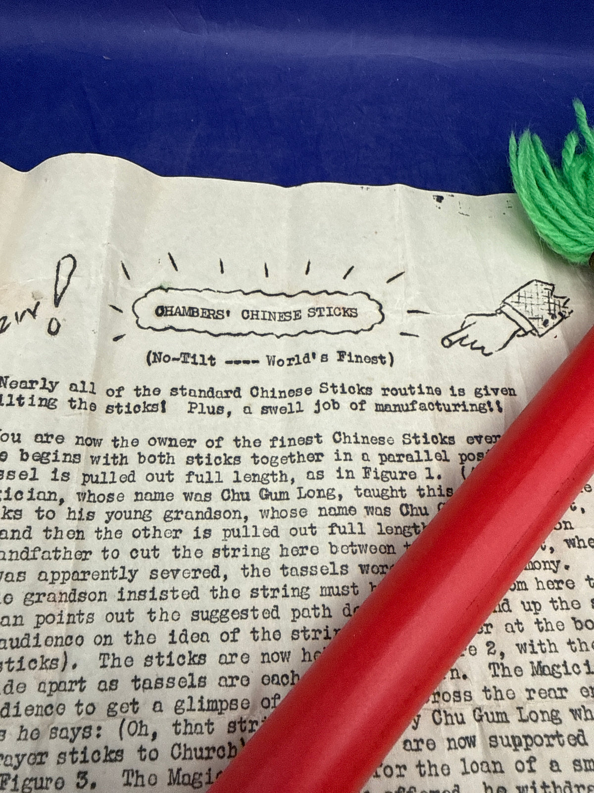 Chambers’ Chinese Sticks by Lloyd Chambers – Vintage Classic Magic c1940