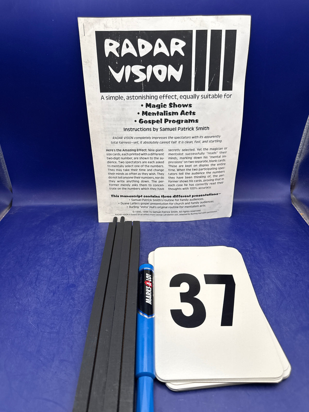 Vintage Radar Vision Magic Trick by Samuel Patrick Smith SPS - Jumbo Mentalism Complete