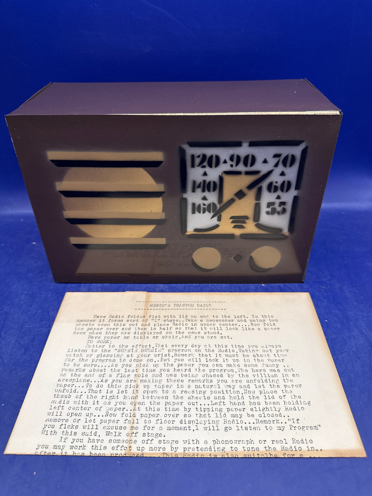Ultra Rare Vintage Fred Menge's Phantom Radio Magic Trick - ALL-METAL Version!