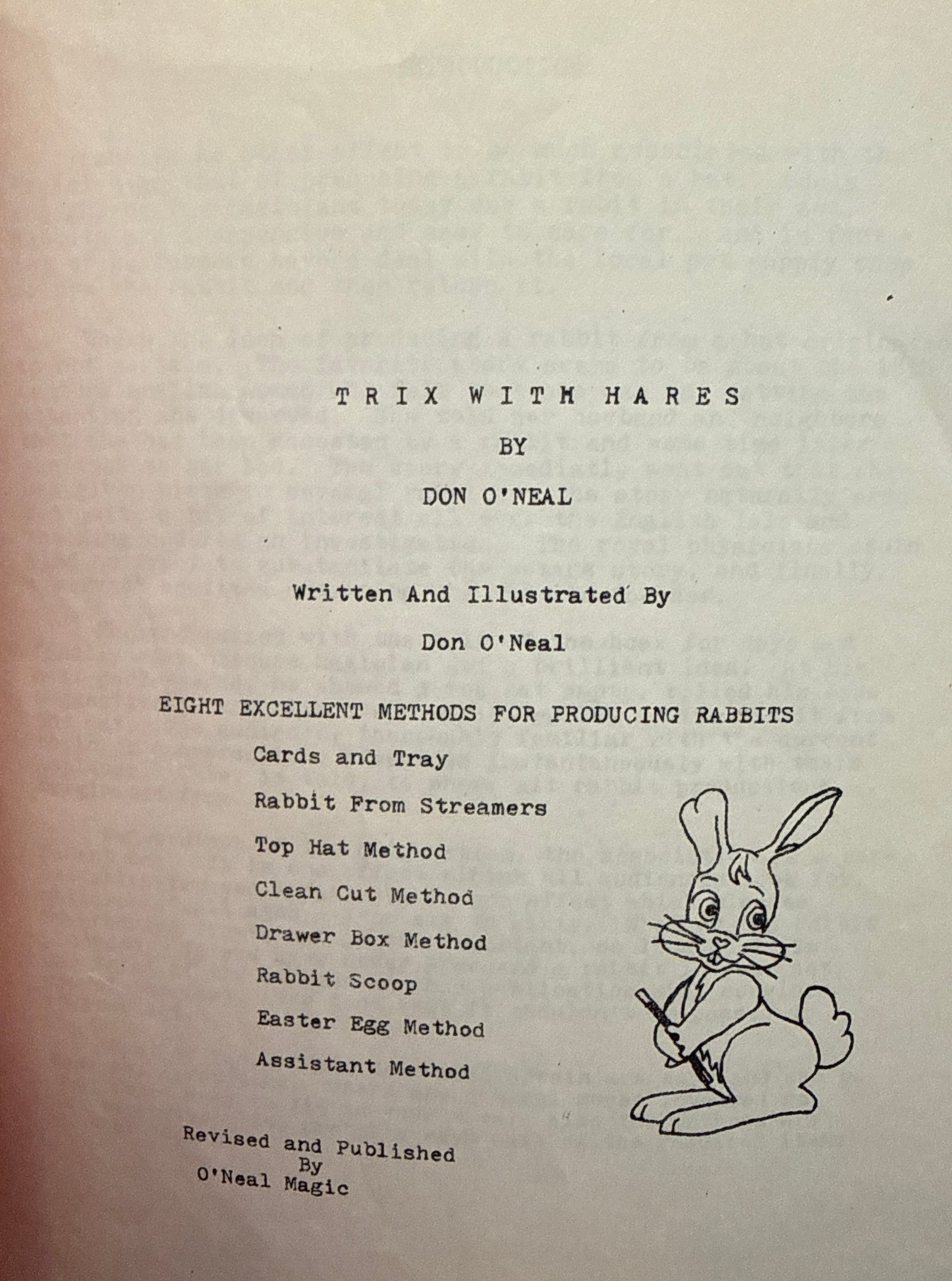 Trix with Hares by O’Neal Magic