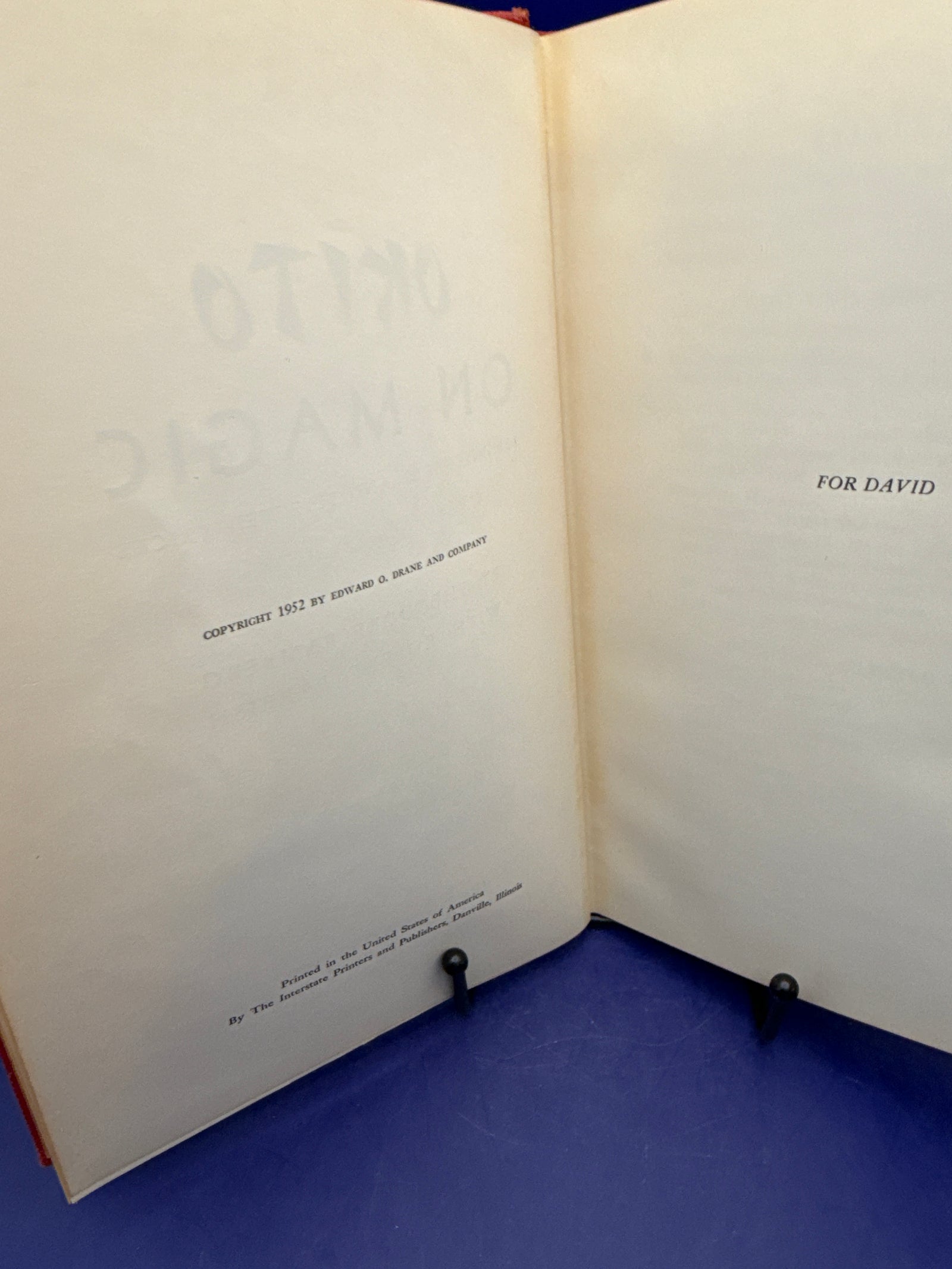 Okito on Magic by Theodore Bamberg 1952 1st ed ESTATE