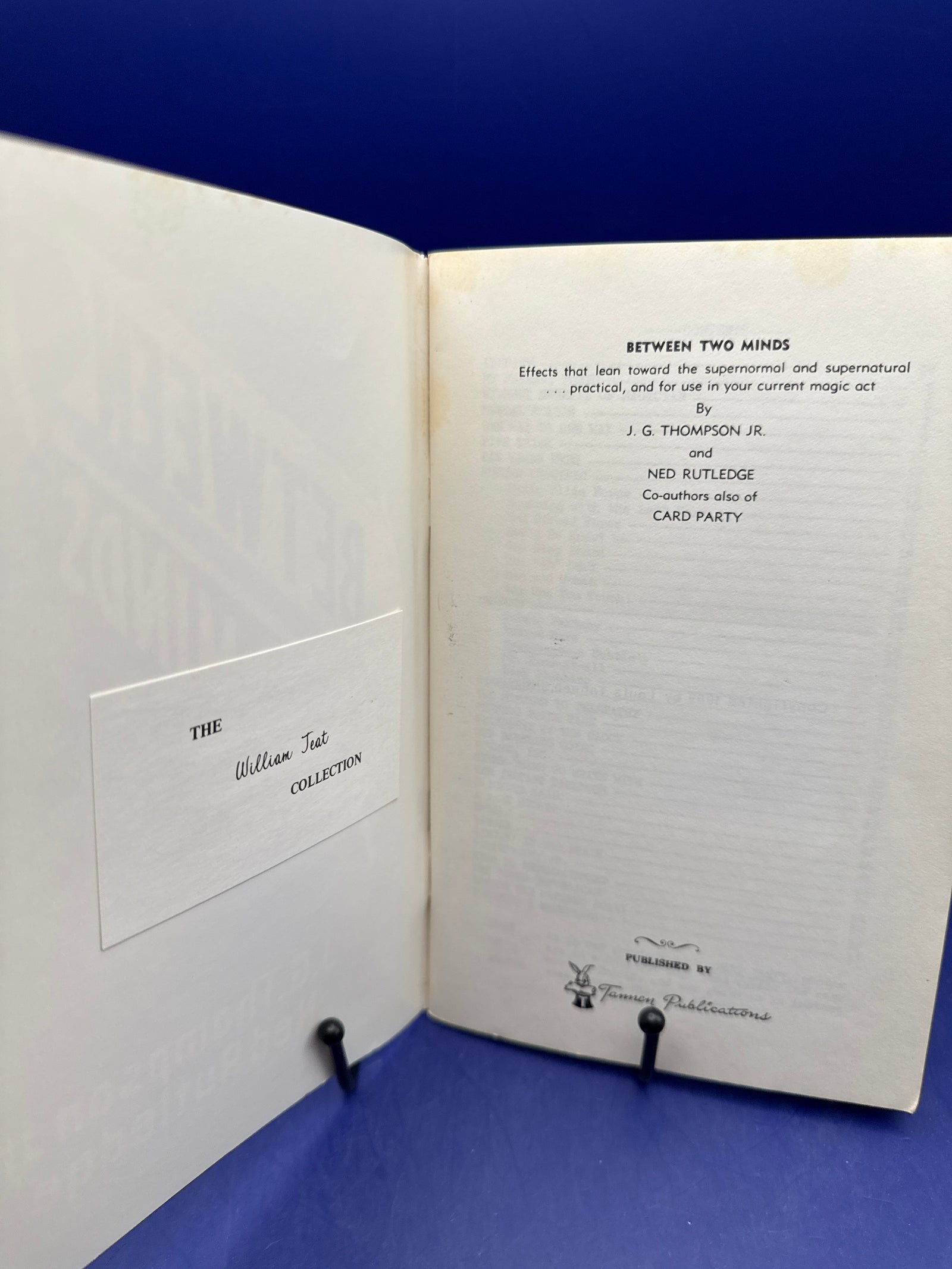 Between Two Minds by JG Thompson Jr. & Ned Rutledge 1969 ESTATE