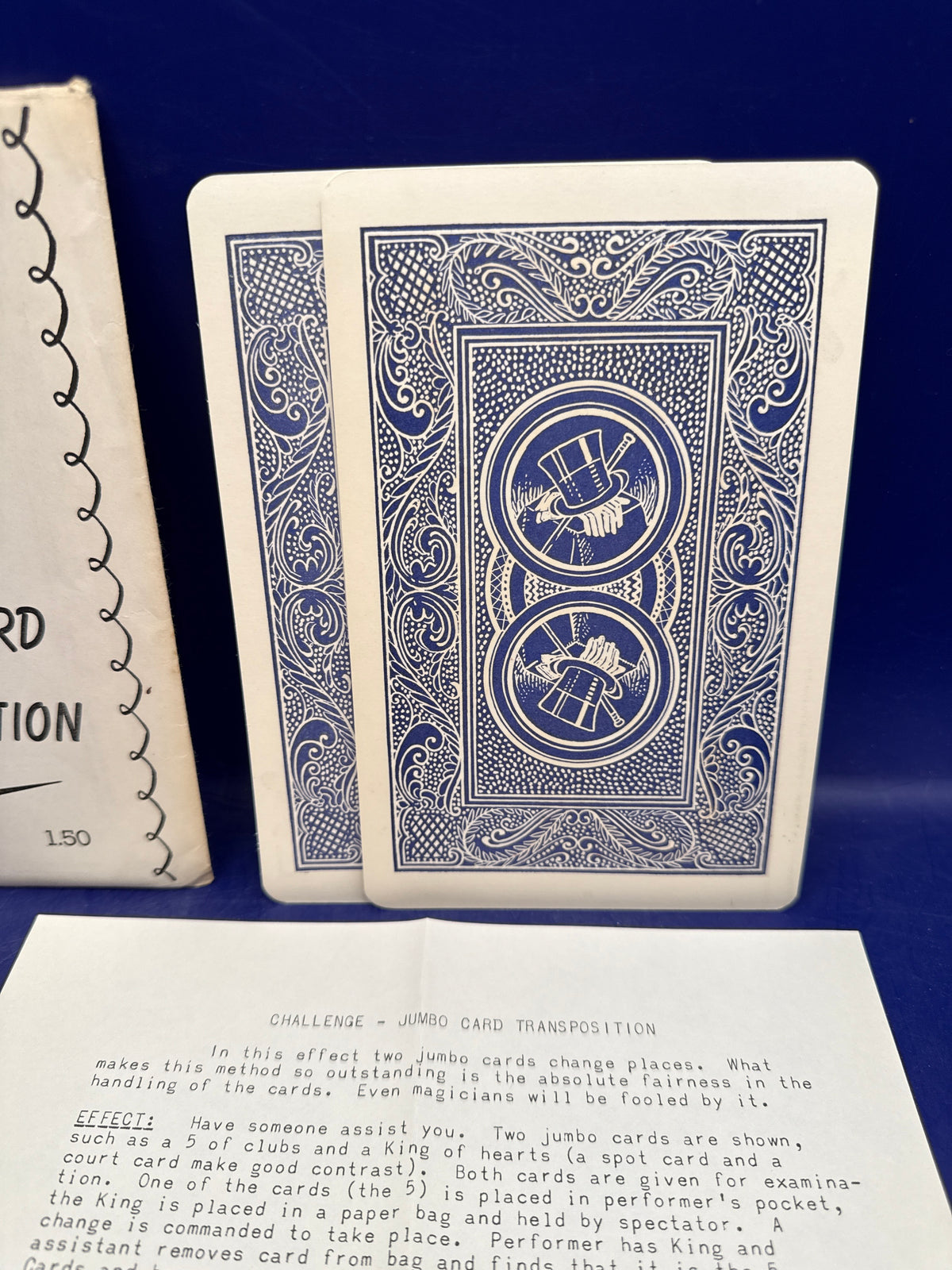 Samuel Berland Vintage Amazing Jumbo Card Transposition