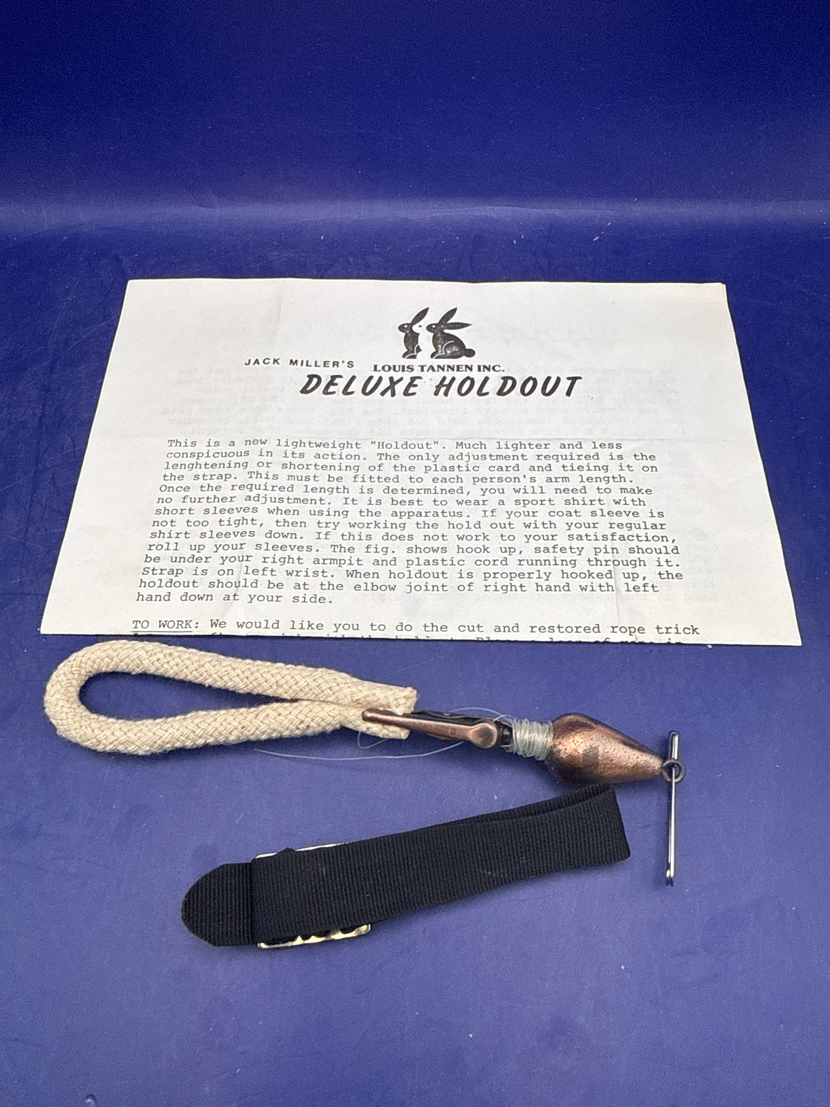 Jack Miller’s Deluxe Holdout (Louis Tannen Inc.) – Vintage Secret Utility Apparatus-Rare