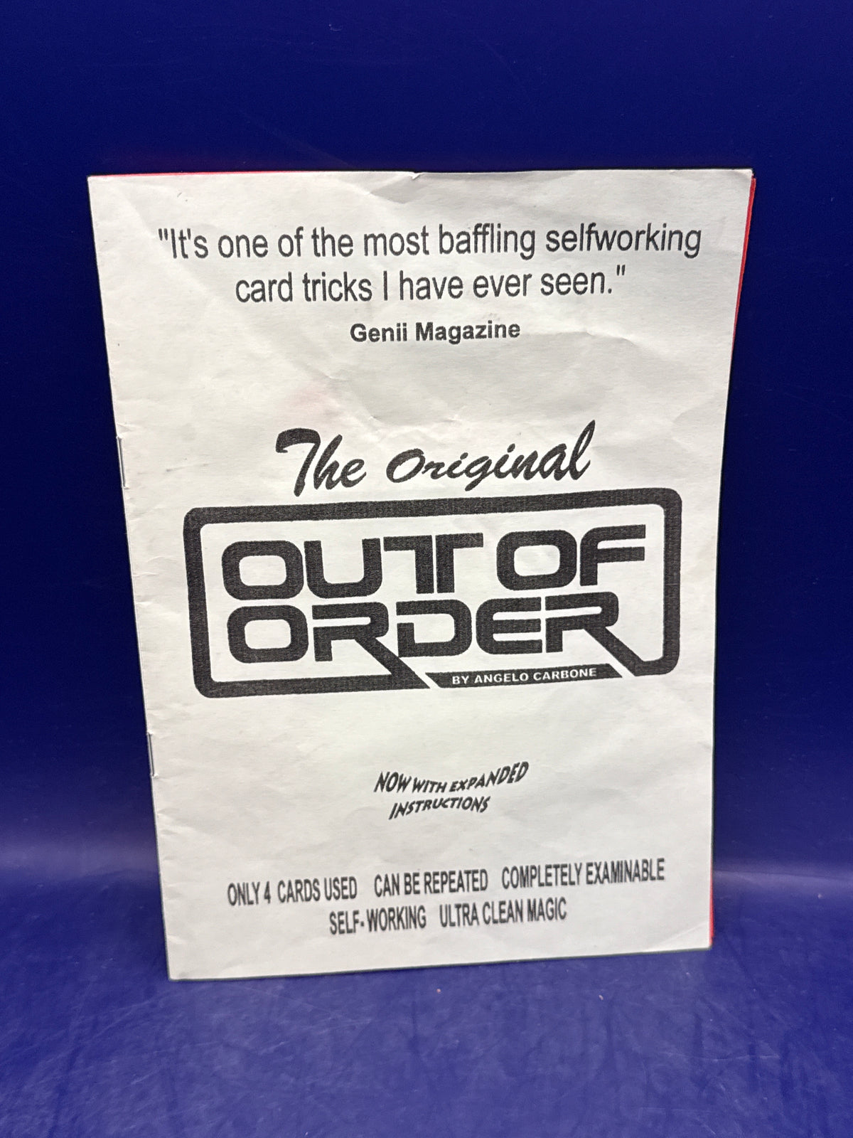 The Original Out of Order by Angelo Carbone – Self-Working Close-Up Packet Trick