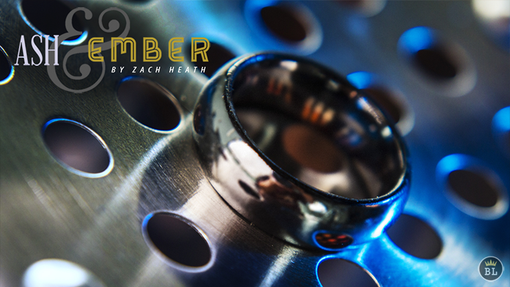 Ash and Ember Silver Curved Size 8 (2 Rings) by Zach Heath  - Trick-SALE