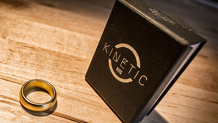 Kinetic PK Ring (Gold) Curved size 8 by Jim Trainer - Trick-SALE