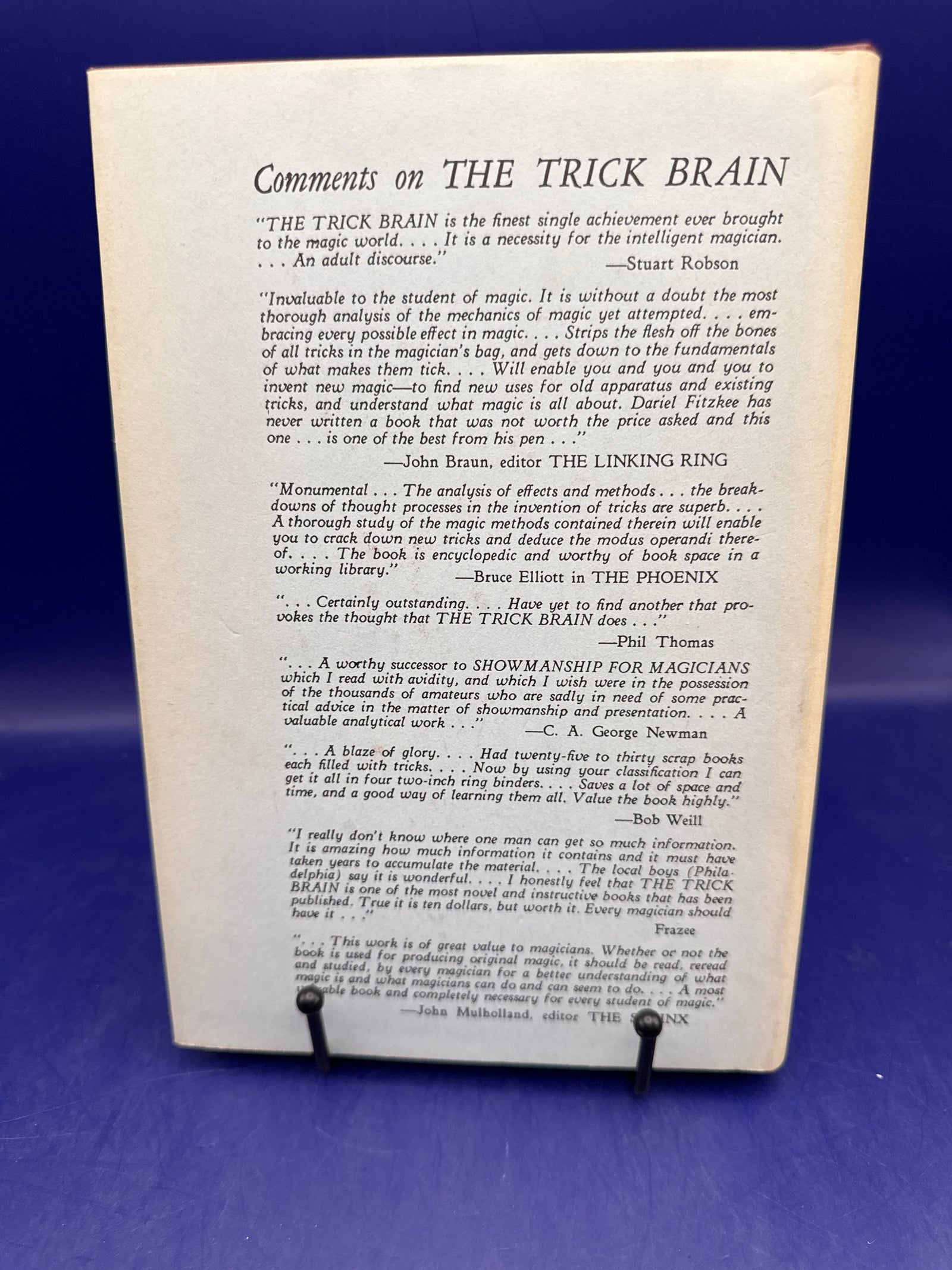 The Trick Brain by Dariel Fitzkee 1976 - Magic Limited ESTATE