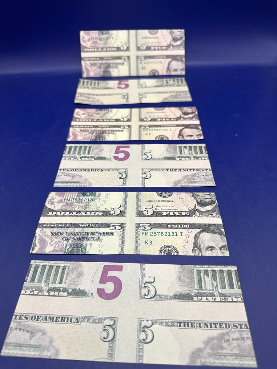 6 Pack - Mismade $5 Dollar Bill 💵 🪄 Bill Change (Copy)