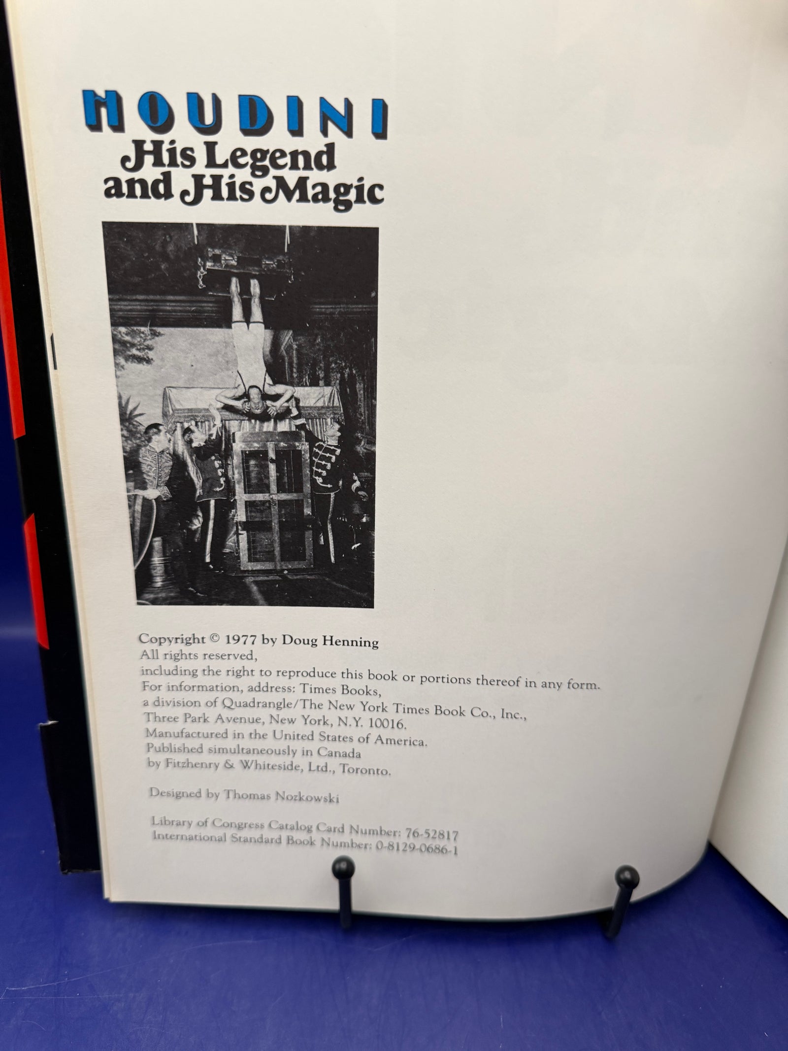 Houdini: His Legend and His Magic by illusionist Doug Henning 1977