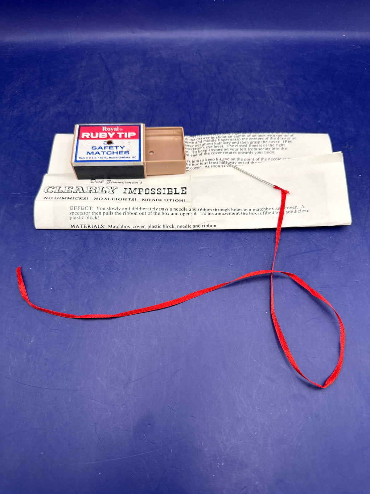 Clearly Impossible by Dick Zimmerman -Close up magic trick-penetration-ESTATE