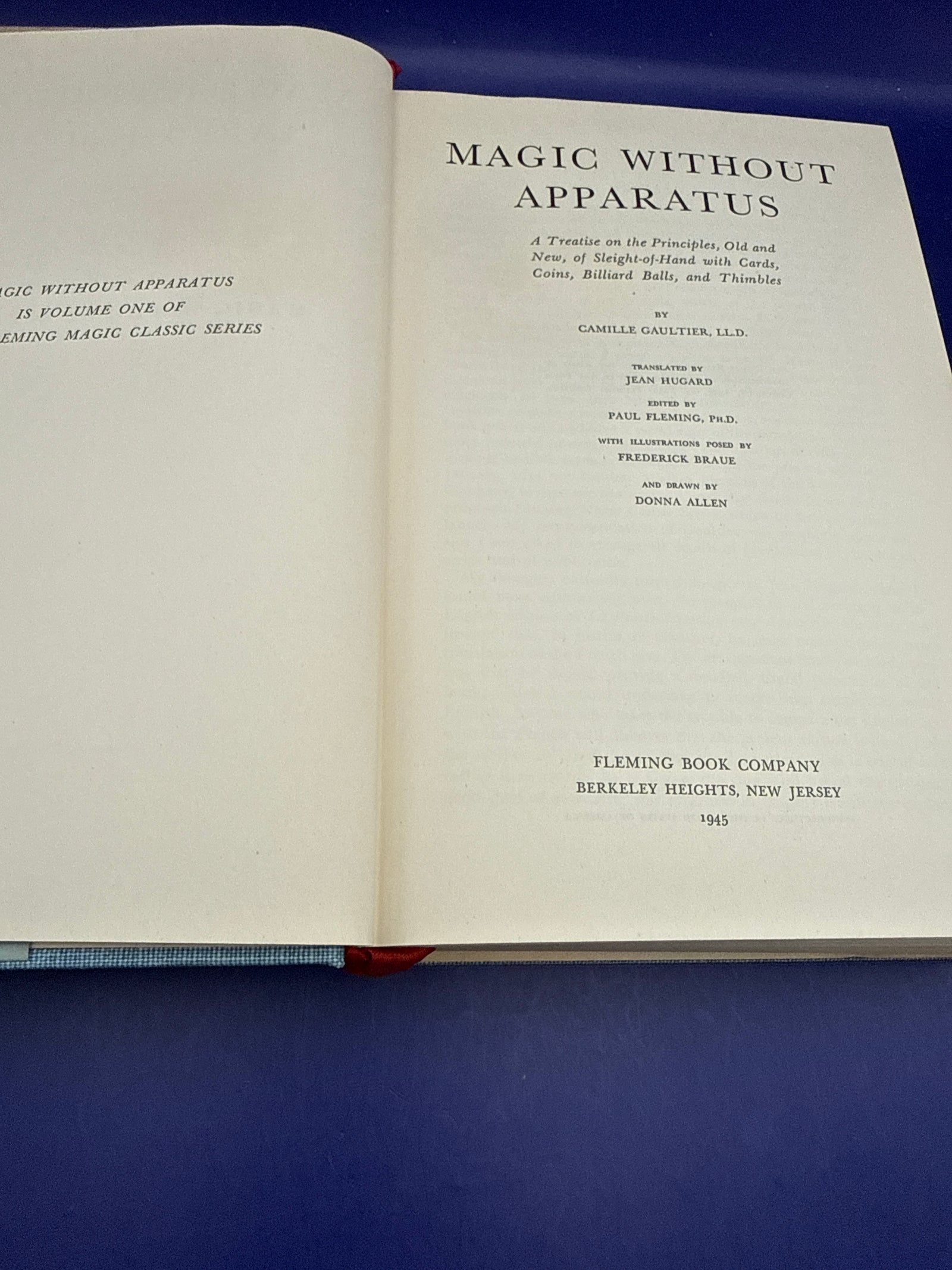 Magic Without Apparatus by Camille Gaultier 1945 1st ed ESTATE