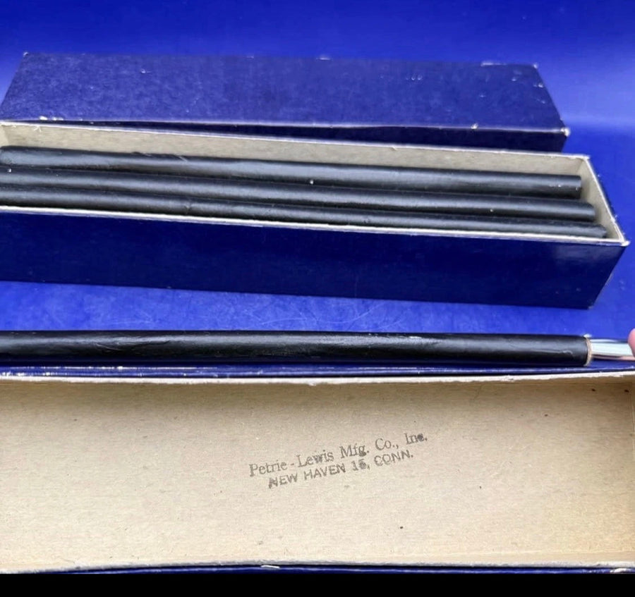 Vintage Petrie Lewis (P&L) Vanishing Wand Set Chrome Tips Original Box Complete Magic Trick