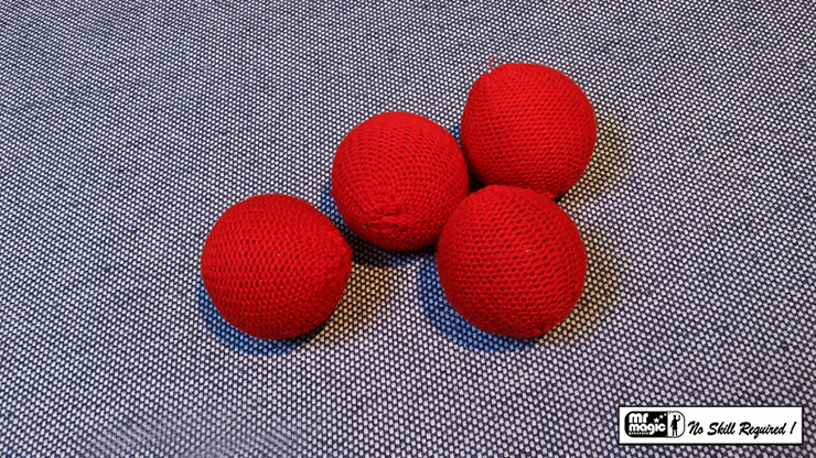Crochet Balls (Red 1.75 inch) by Mr. Magic - Trick-SALE
