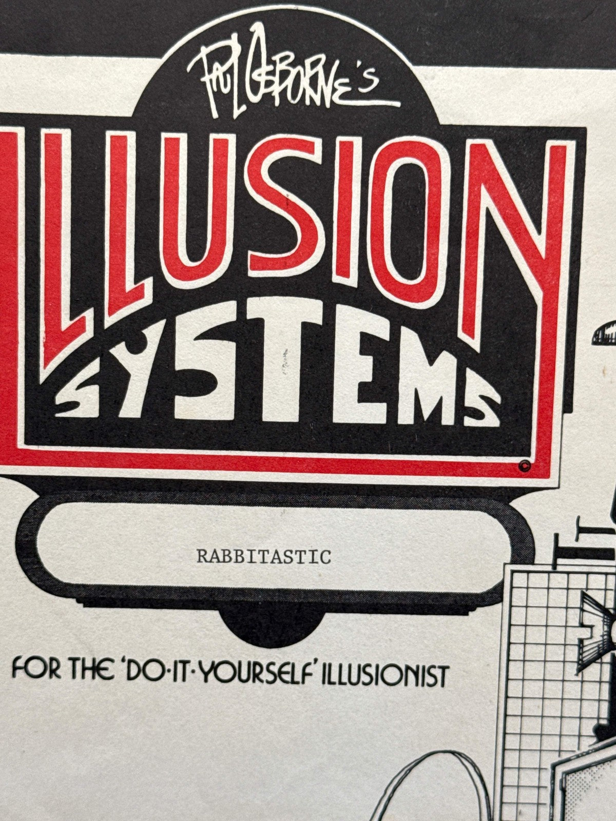 Paul Osborne Illusion Systems plans for Rabbitastic c1980 Vintage plans