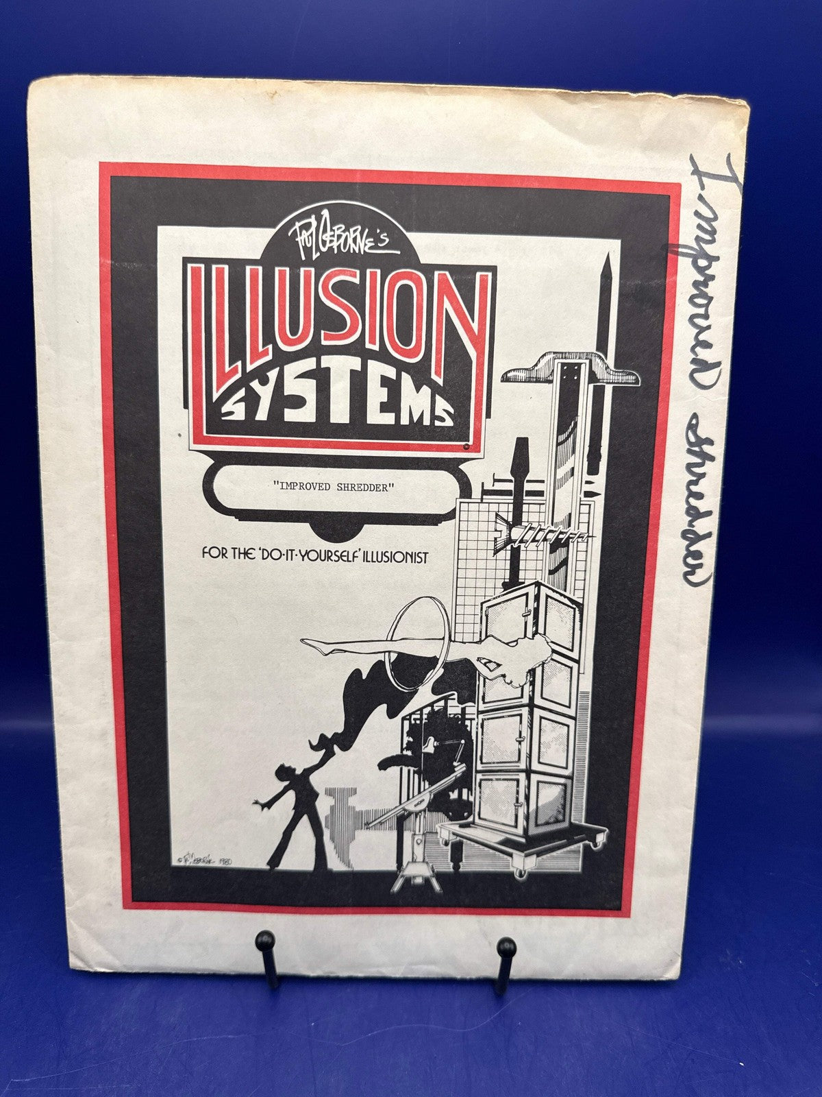 Paul Osborne Illusion Systems plans for the Improved Shredder c1980 Vintage plan