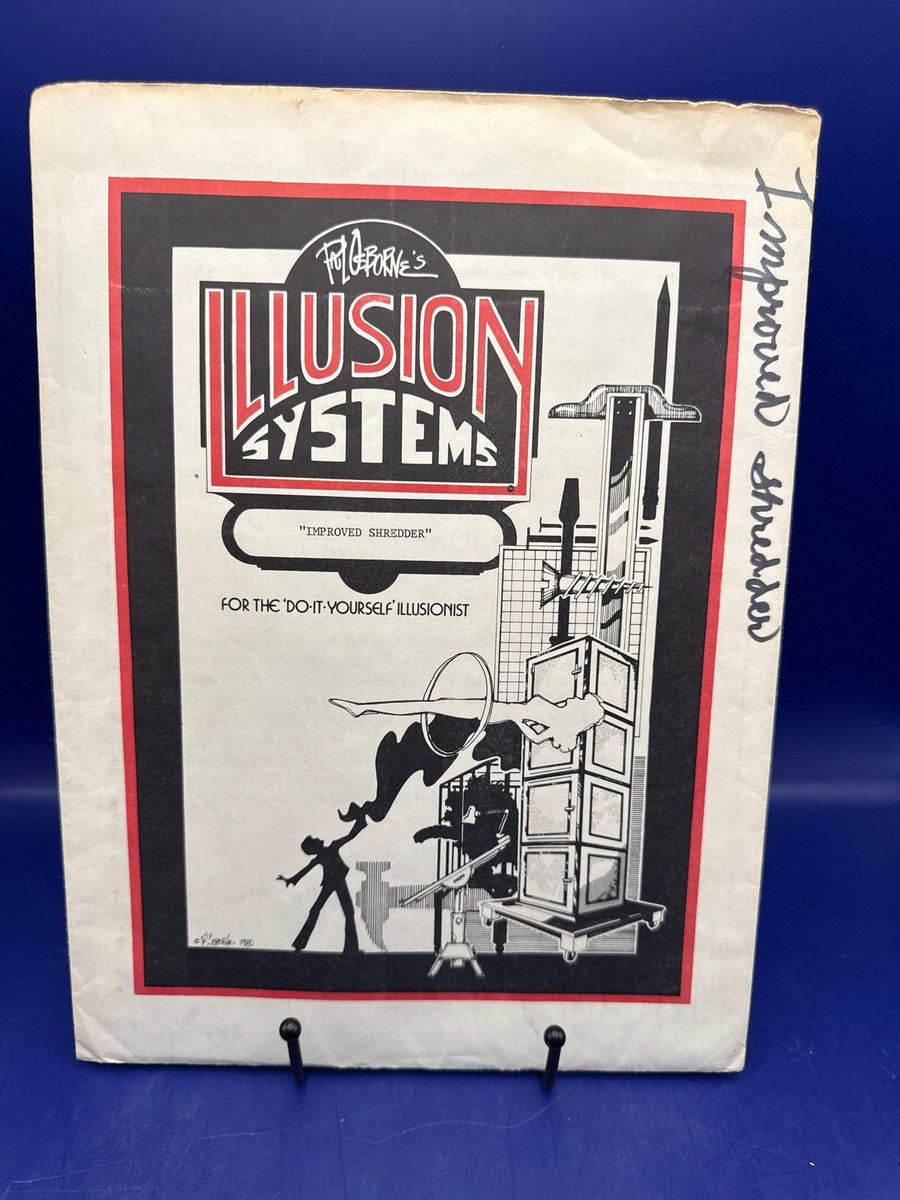 Paul Osborne Illusion Systems plans for the Improved Shredder c1980 Vintage plan