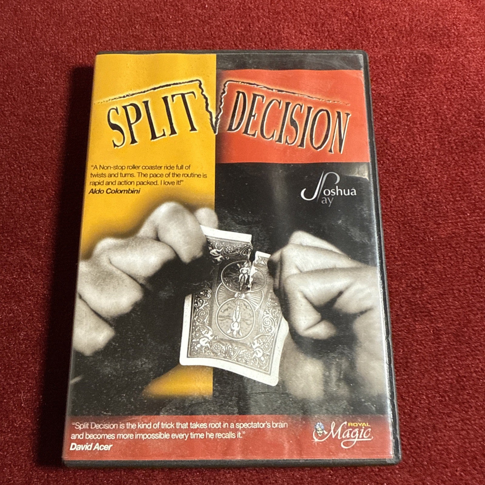 Split Decision by Joshua Jay Royal Magic Sleight of Hand Card Trick & DVD