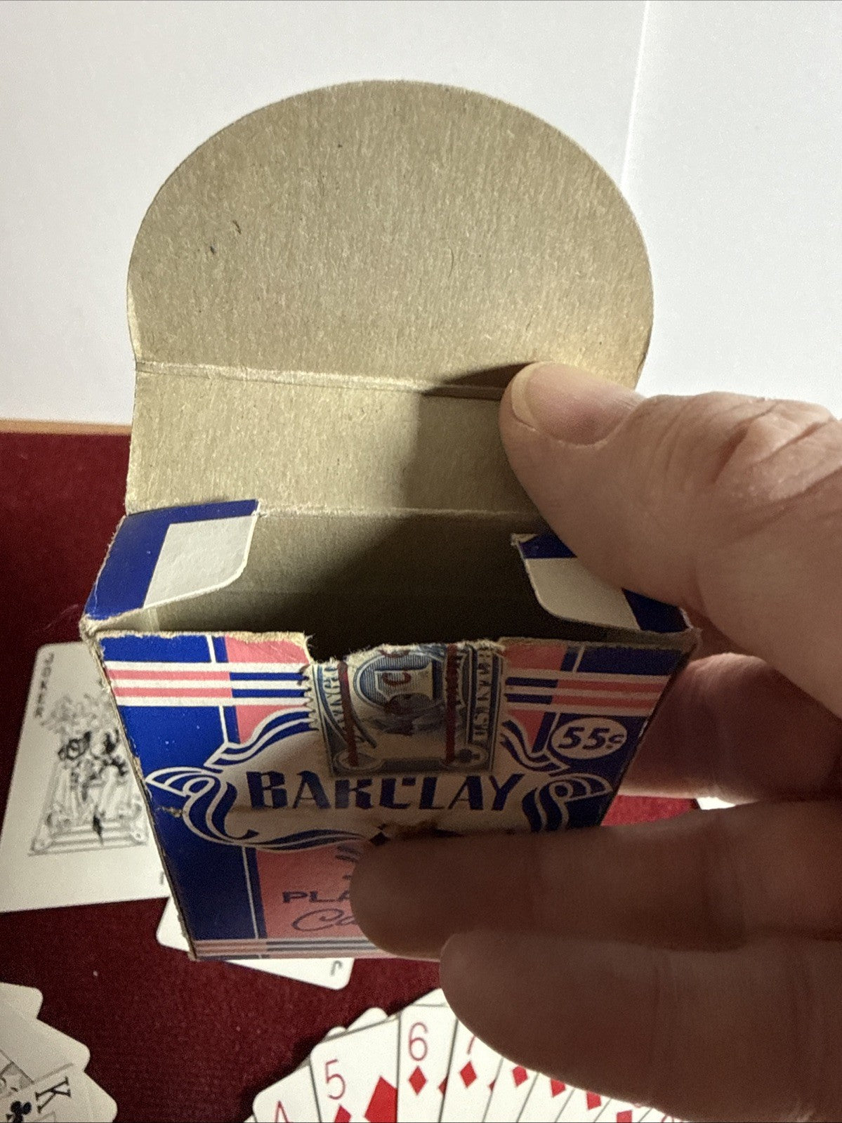BARCLAY ARRCO PLAYING CARDS c1940's-Boating/coastal backL-INT. REV. STAMP VNTG