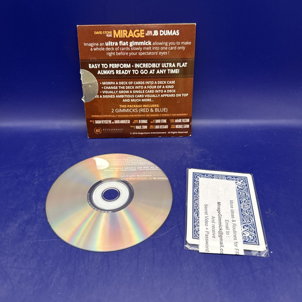 Mirage (Gimmicks and DVD) by JB Dumas and David Stone Card Magic Trick