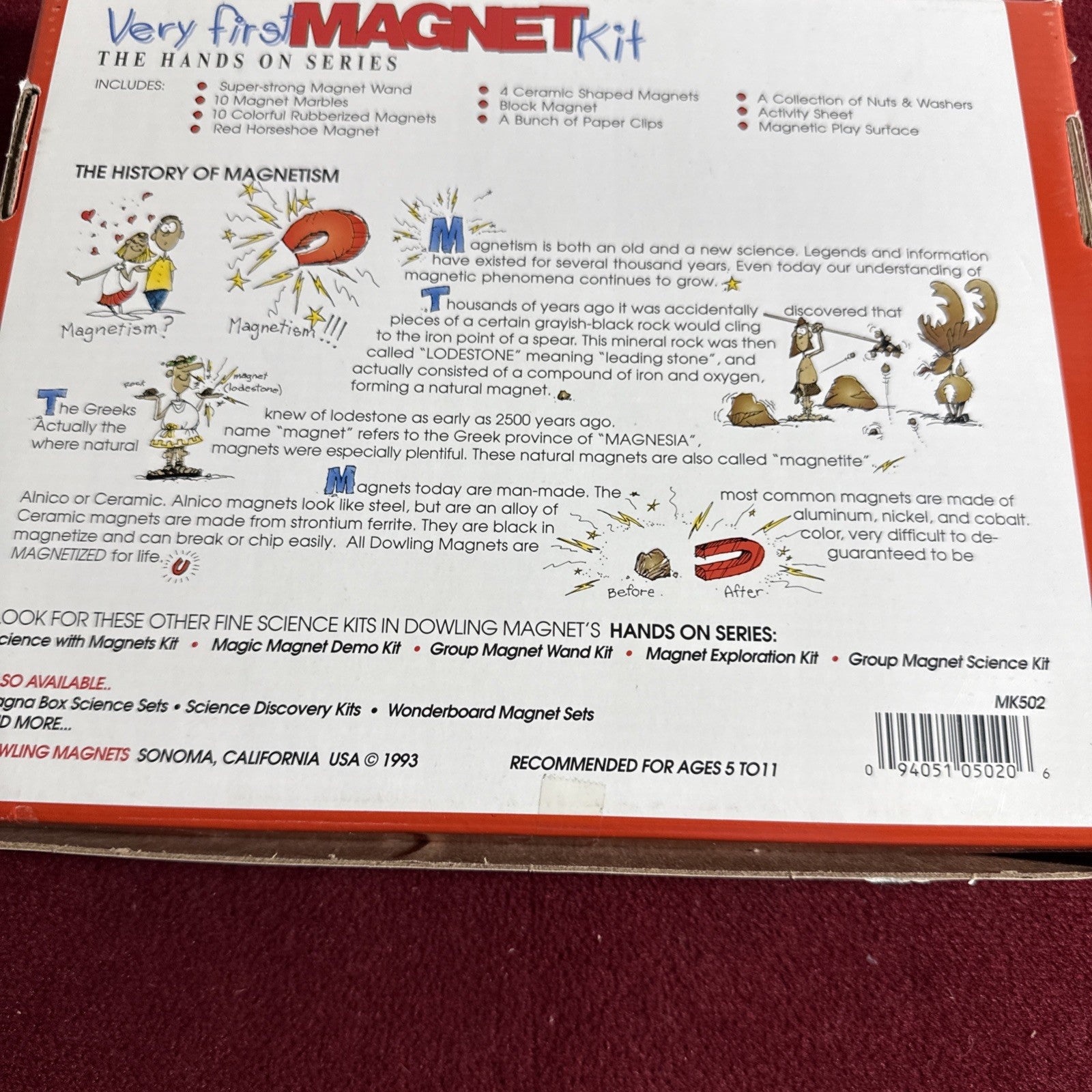 Vintage Dowling Magnets Very First Magnet Kit Great For Homeschool Science 1993
