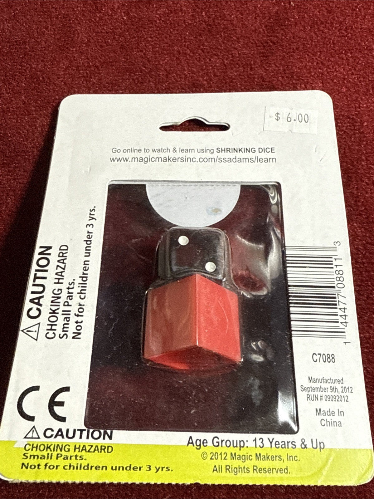 Adams Shrinking Dice-prank/magic Trick/c7088/easy To Do/Magic Makers/fun