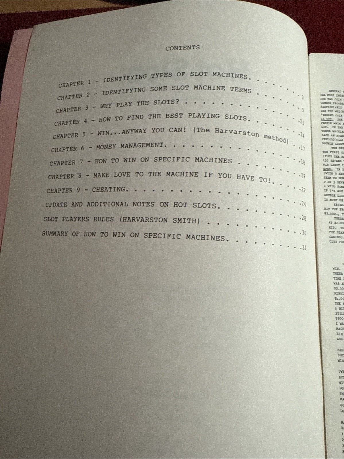 HOT SLOTS TIPS GUIDE BOOK VINTAGE CASINO COLLECTIBLE PLAYER 1986 HAVARSTON SMITH