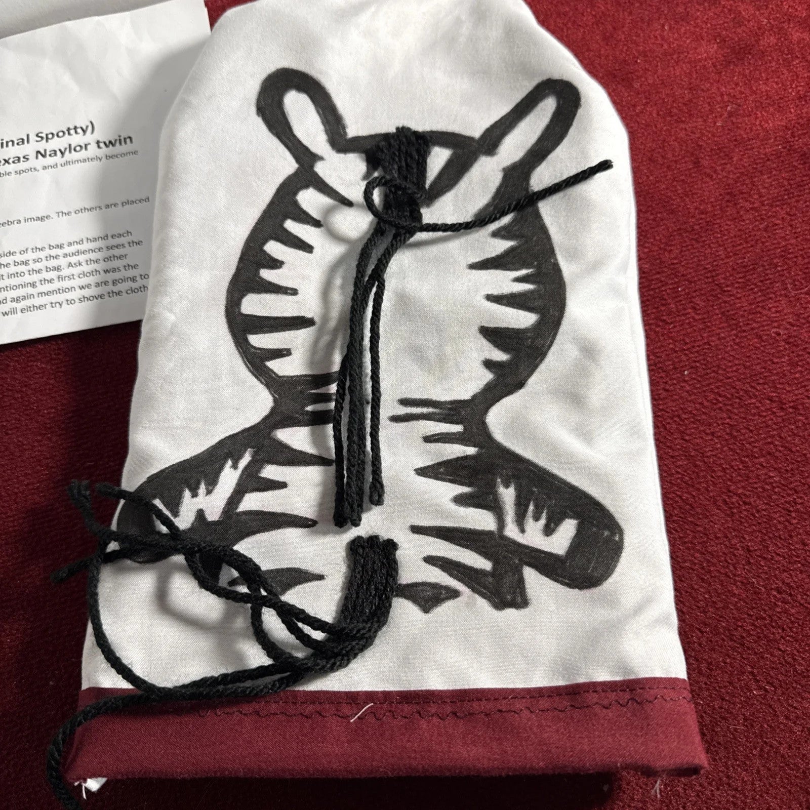 Bubba “Spotty” Style Gag/change Bag-Appearing Zebra-Kids Show-clown- Magic-RARE