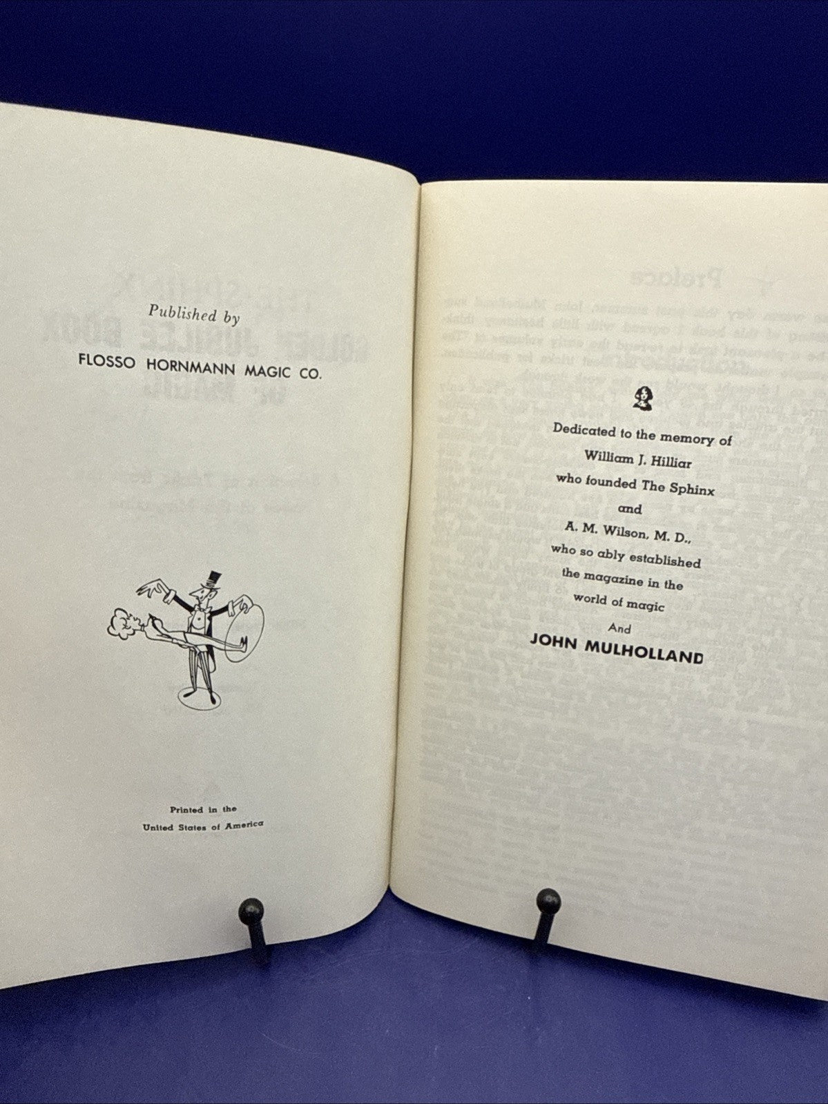 50 Years Of Great Magic-Inscribed by Al Flosso To The Amazing Kreskin 1971-RARE