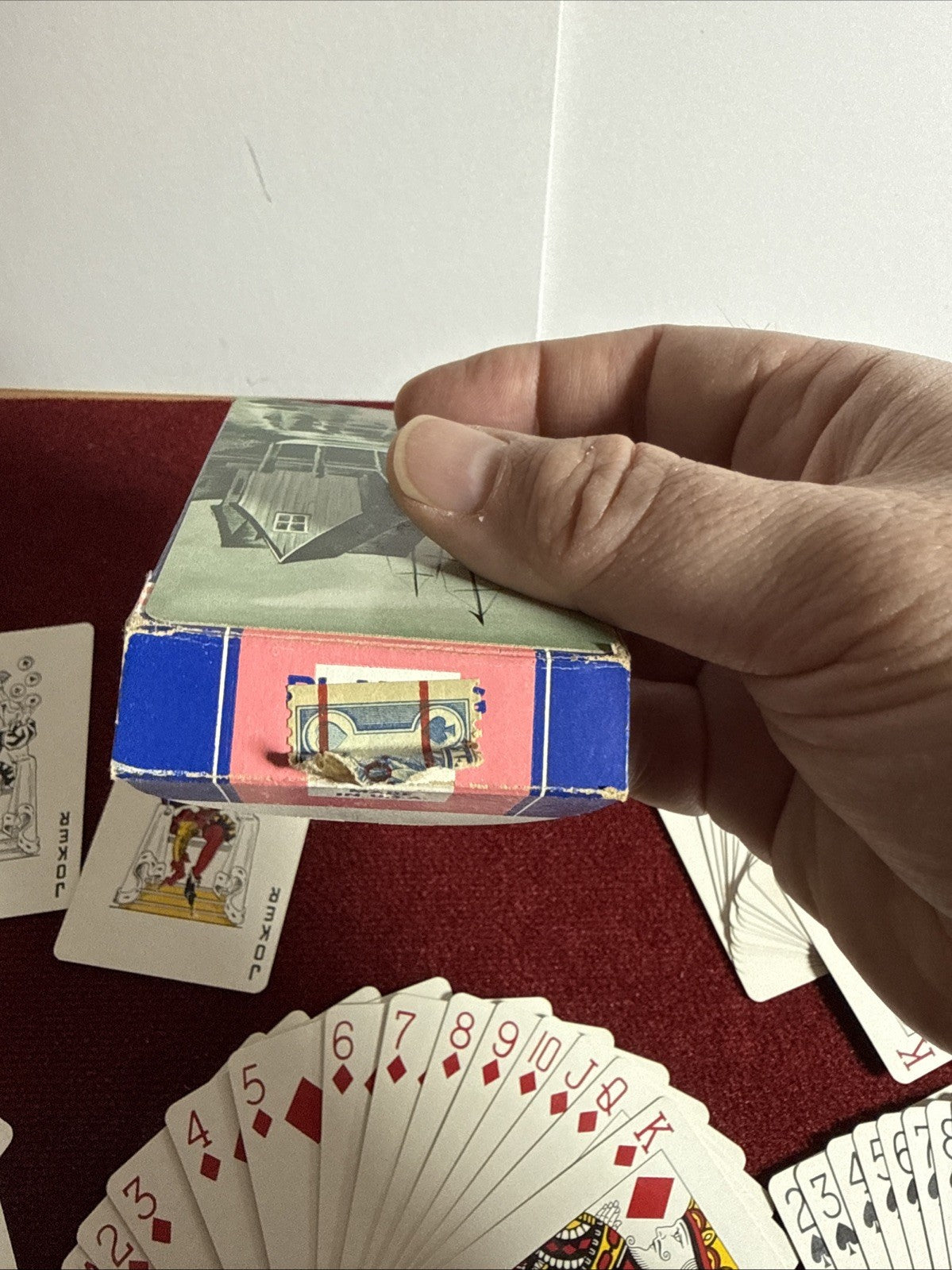BARCLAY ARRCO PLAYING CARDS c1940's-Boating/coastal backL-INT. REV. STAMP VNTG