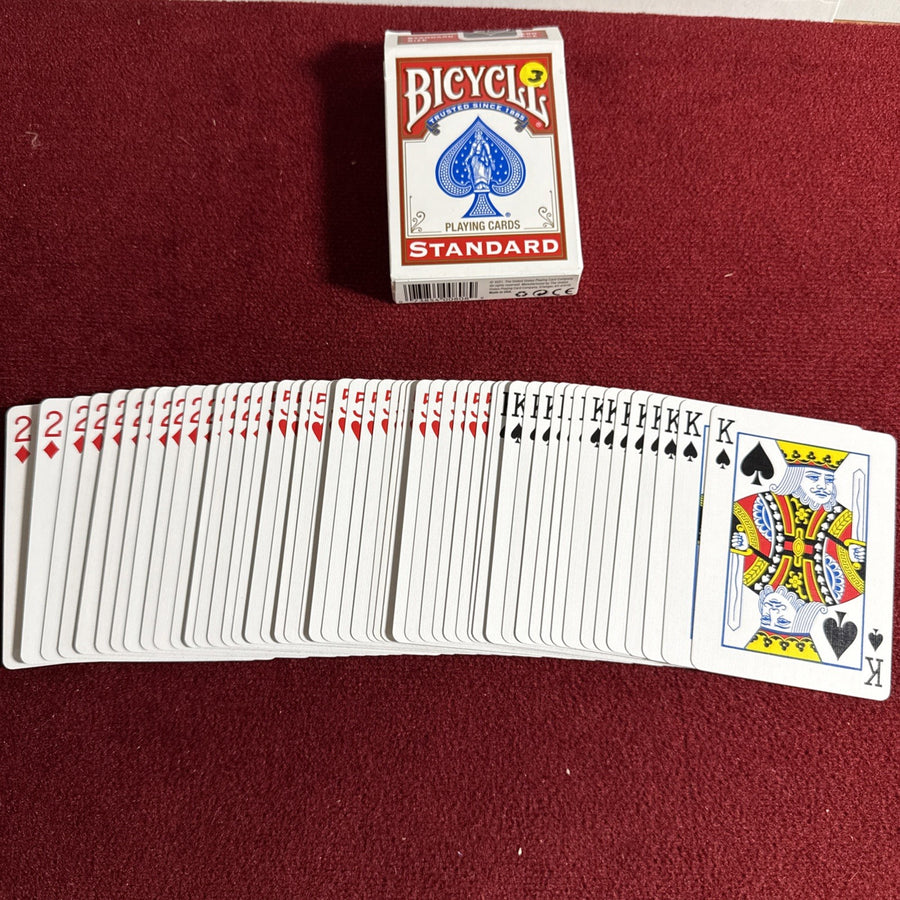 3 Way Force Deck Red Bicycle Cards 2D, 5H, KS Card Magic Trick