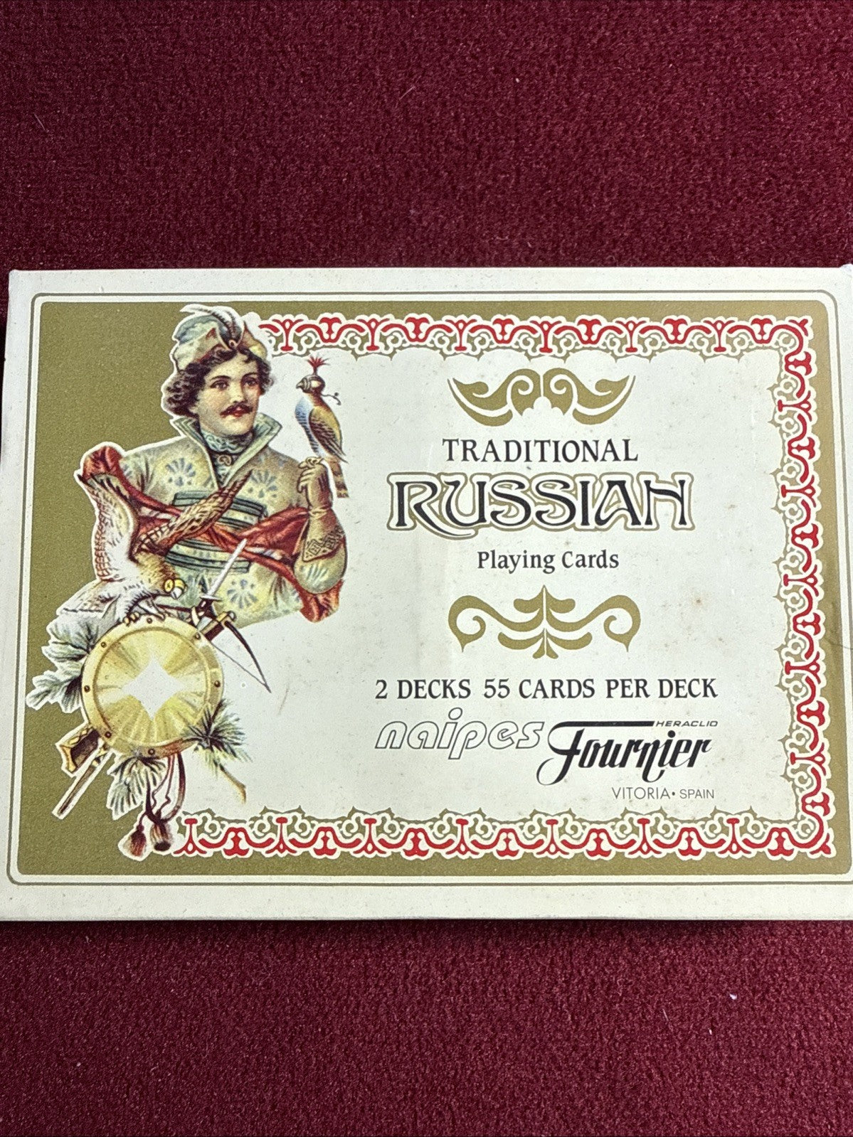 Traditional Russian Playing Cards-2 Decks-naipes Fournier Made In SPAIN