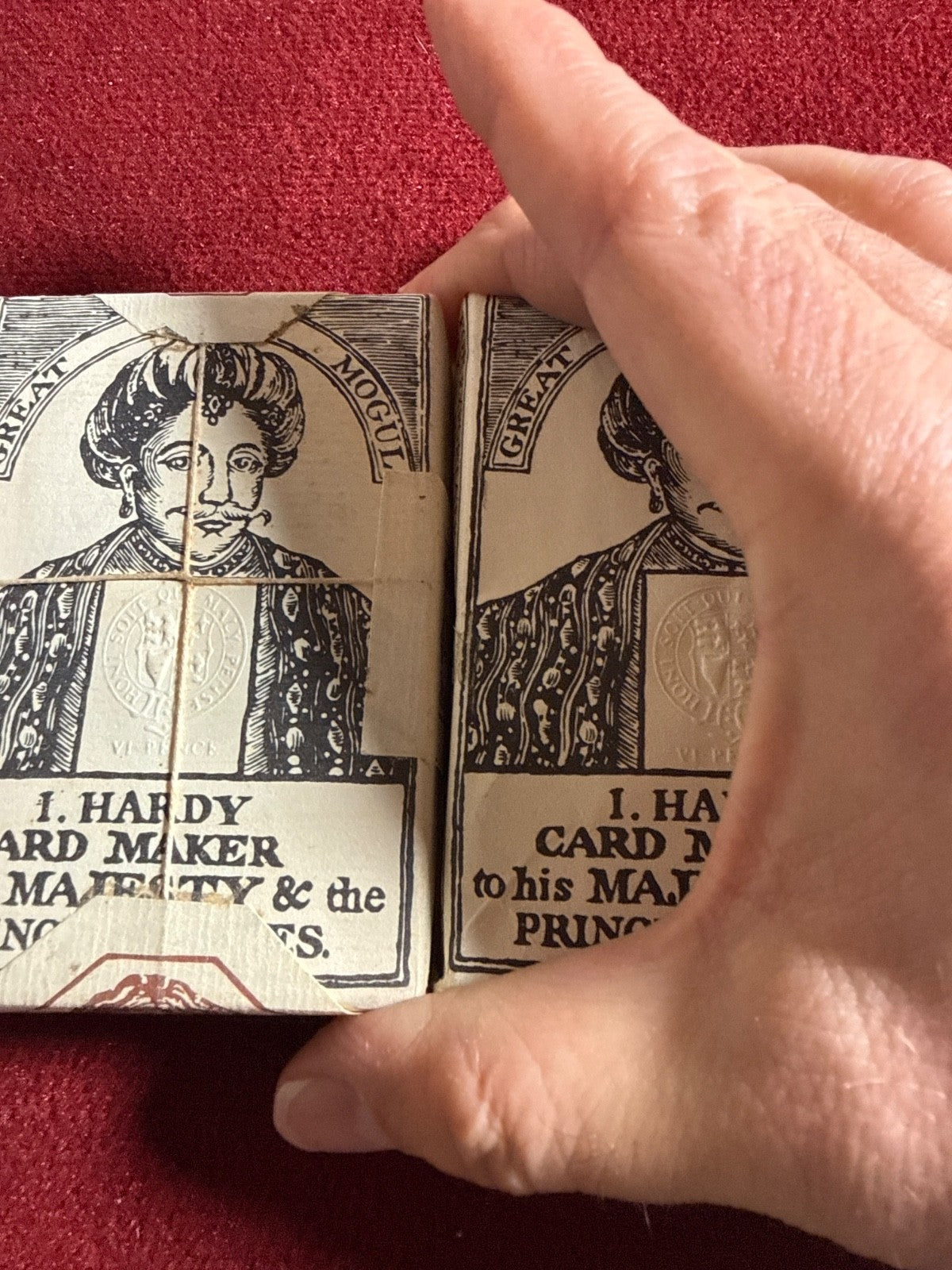 2 Decks Hardy Card Maker to His Majesty & the Prince Great Mogul Playing Cards
