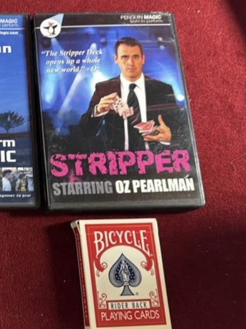STRIPPER Deck Starring Oz Pearlman (DVD + Red bicycle Deck) Card Magic Trick